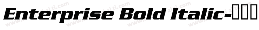 Enterprise Bold Italic字体转换